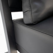 Simon Armchair - Black / Black + Leather