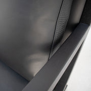 Simon Armchair - Black / Black + Leather