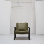 Leman Armchair - Olive + Leather