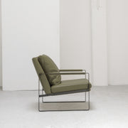 Leman Armchair - Olive + Leather