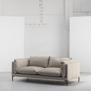 Sabine 2.5 Seater Sofa - Stone/Leather